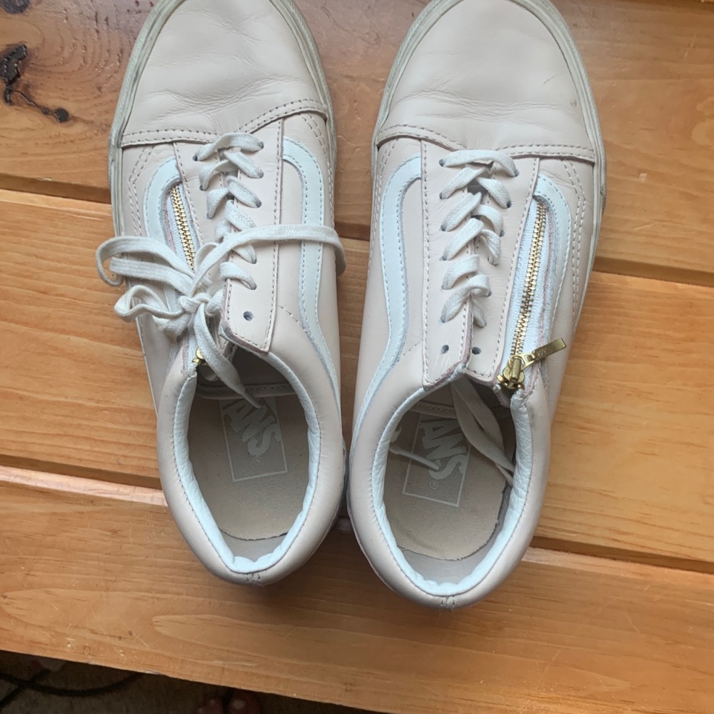 Lightly used leather vans